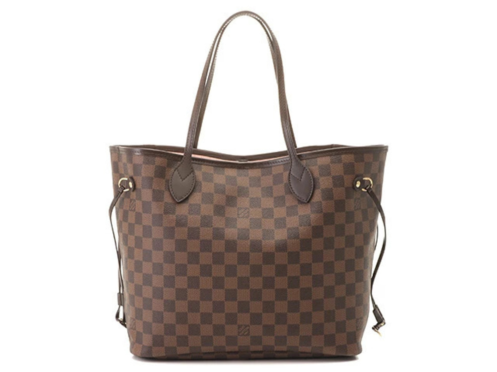 LOUIS VUITTON Neverfull Damier Rose Pink Ballerine Tote Bag around